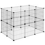 20-Panel Pet Cage with Door Black 35x35 cm Steel