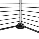 28-Panel Pet Cage with Door Black 35x35 cm Steel - Low Angle