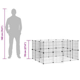 28-Panel Pet Cage with Door Black 35x35 cm Steel - Extra Image