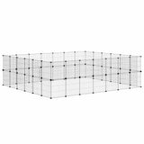 52-Panel Pet Cage with Door Black 35x35 cm Steel