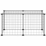 8-Panel Pet Cage Black 35x35 cm Steel
