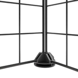 8-Panel Pet Cage Black 35x35 cm Steel - Rear View