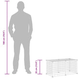 8-Panel Pet Cage Black 35x35 cm Steel - Low Angle