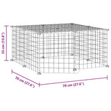 12-Panel Pet Cage with Door Black 35x35 cm Steel - Low Angle
