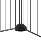 8-Panel Pet Cage Black 70x35x35 cm Steel - Rear View
