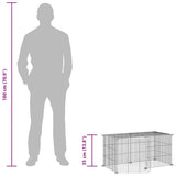 8-Panel Pet Cage with Door Black 35x35 cm Steel - Extra Image
