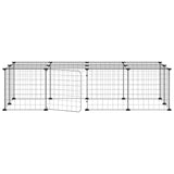 20-Panel Pet Cage with Door Black 35x35 cm Steel