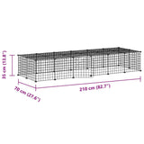 28-Panel Pet Cage with Door Black 35x35 cm Steel - Top-Down View