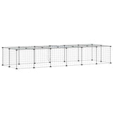 28-Panel Pet Cage with Door Black 35x35 cm Steel - Rear View