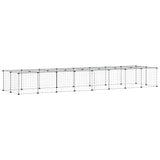36-Panel Pet Cage with Door Black 35x35 cm Steel