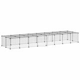 36-Panel Pet Cage with Door Black 35x35 cm Steel - Front View