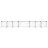 36-Panel Pet Cage with Door Black 35x35 cm Steel