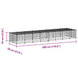 36-Panel Pet Cage with Door Black 35x35 cm Steel - Top-Down View