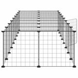 36-Panel Pet Cage with Door Black 35x35 cm Steel - 45-Degree Angle