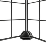 36-Panel Pet Cage with Door Black 35x35 cm Steel - Close-Up Angle