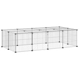 20-Panel Pet Cage with Door Black 35x35 cm Steel