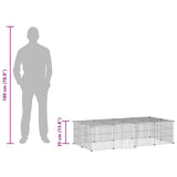 20-Panel Pet Cage with Door Black 35x35 cm Steel