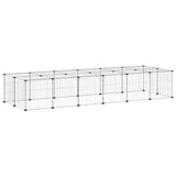 28-Panel Pet Cage with Door Black 35x35 cm Steel