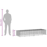 28-Panel Pet Cage with Door Black 35x35 cm Steel - Extra Image