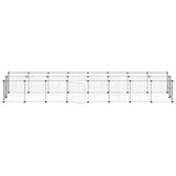 36-Panel Pet Cage with Door Black 35x35 cm Steel