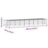 36-Panel Pet Cage with Door Black 35x35 cm Steel - Top-Down View