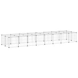 36-Panel Pet Cage with Door Black 35x35 cm Steel - Rear View