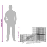 20-Panel Pet Cage with Door Black 35x35 cm Steel - Extra Image