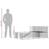 36-Panel Pet Cage with Door Black 35x35 cm Steel - Extra Image