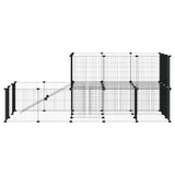 44-Panel Pet Cage with Door Black 35x35 cm Steel - Top-Down View
