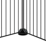 44-Panel Pet Cage with Door Black 35x35 cm Steel