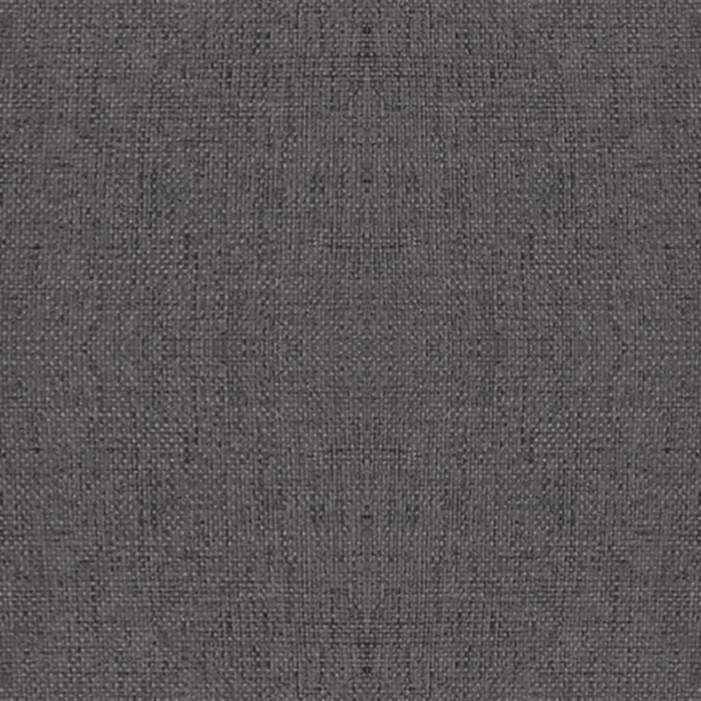 Armchair with Stool Dark Grey Fabric