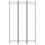 3-Panel Room Divider White 120x200 cm Fabric