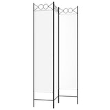 3-Panel Room Divider White 120x200 cm Fabric