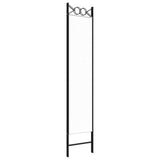 3-Panel Room Divider White 120x200 cm Fabric - Rear View