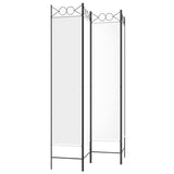 4-Panel Room Divider White 160x200 cm Fabric - Top-Down View