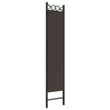 4-Panel Room Divider Brown 160x200 cm Fabric - Rear View