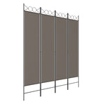 4-Panel Room Divider Anthracite 160x200 cm Fabric