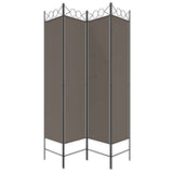 4-Panel Room Divider Anthracite 160x200 cm Fabric - 45-Degree Angle