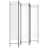 5-Panel Room Divider White 200x200 cm Fabric