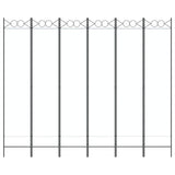 6-Panel Room Divider White 240x200 cm Fabric