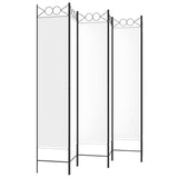 6-Panel Room Divider White 240x200 cm Fabric - 45-Degree Angle