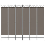 6-Panel Room Divider Anthracite 240x200 cm Fabric