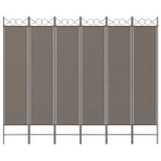 6-Panel Room Divider Anthracite 240x200 cm Fabric