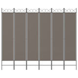 6-Panel Room Divider Anthracite 240x200 cm Fabric - Side View