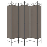 6-Panel Room Divider Anthracite 240x200 cm Fabric - Top-Down View