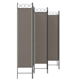 6-Panel Room Divider Anthracite 240x200 cm Fabric - 45-Degree Angle