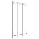 3-Panel Room Divider White 120x220 cm Fabric