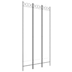 3-Panel Room Divider White 120x220 cm Fabric