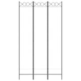 3-Panel Room Divider White 120x220 cm Fabric
