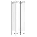 3-Panel Room Divider White 120x220 cm Fabric